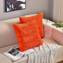 Orange fur hot sale pillows